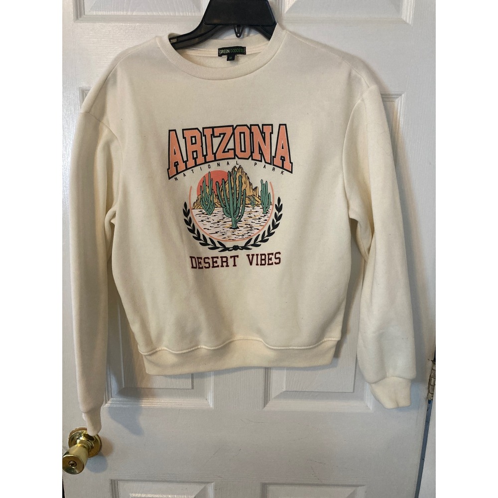 Green Goddess Arizona National Park Desert Vibes Sweatshirt Cream Medium